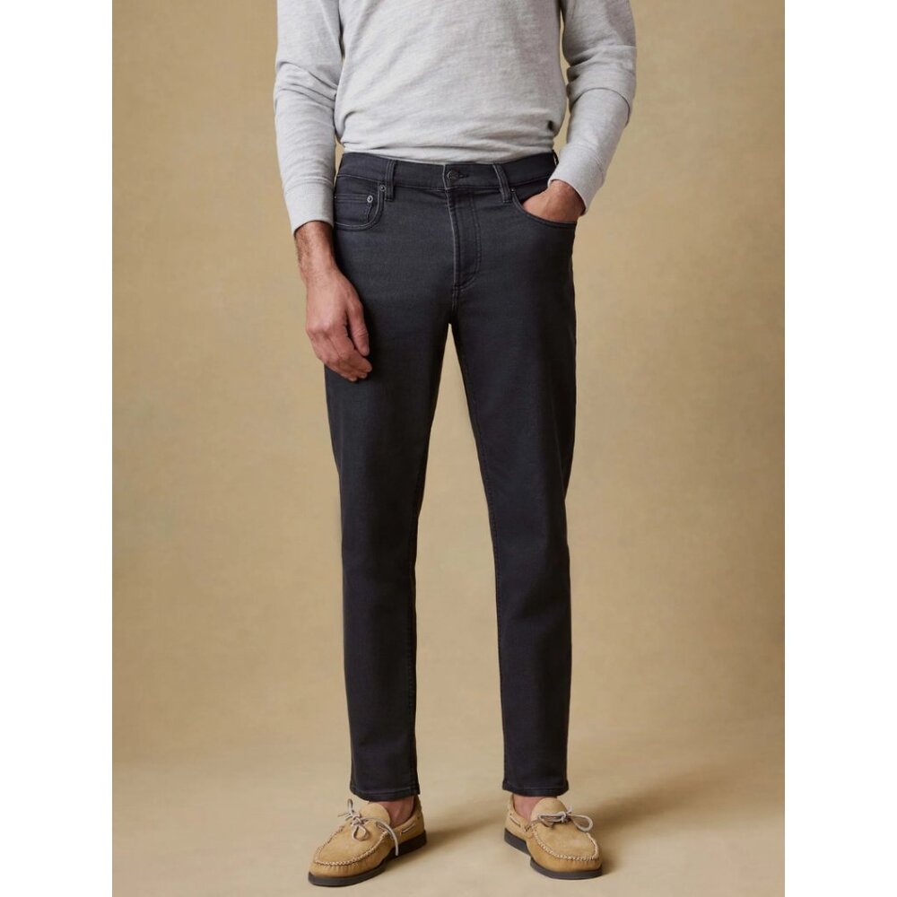 Faherty Stretch Terry 5-Pocket Pant Onyx Black NWT Size 38 x 34 Neutral